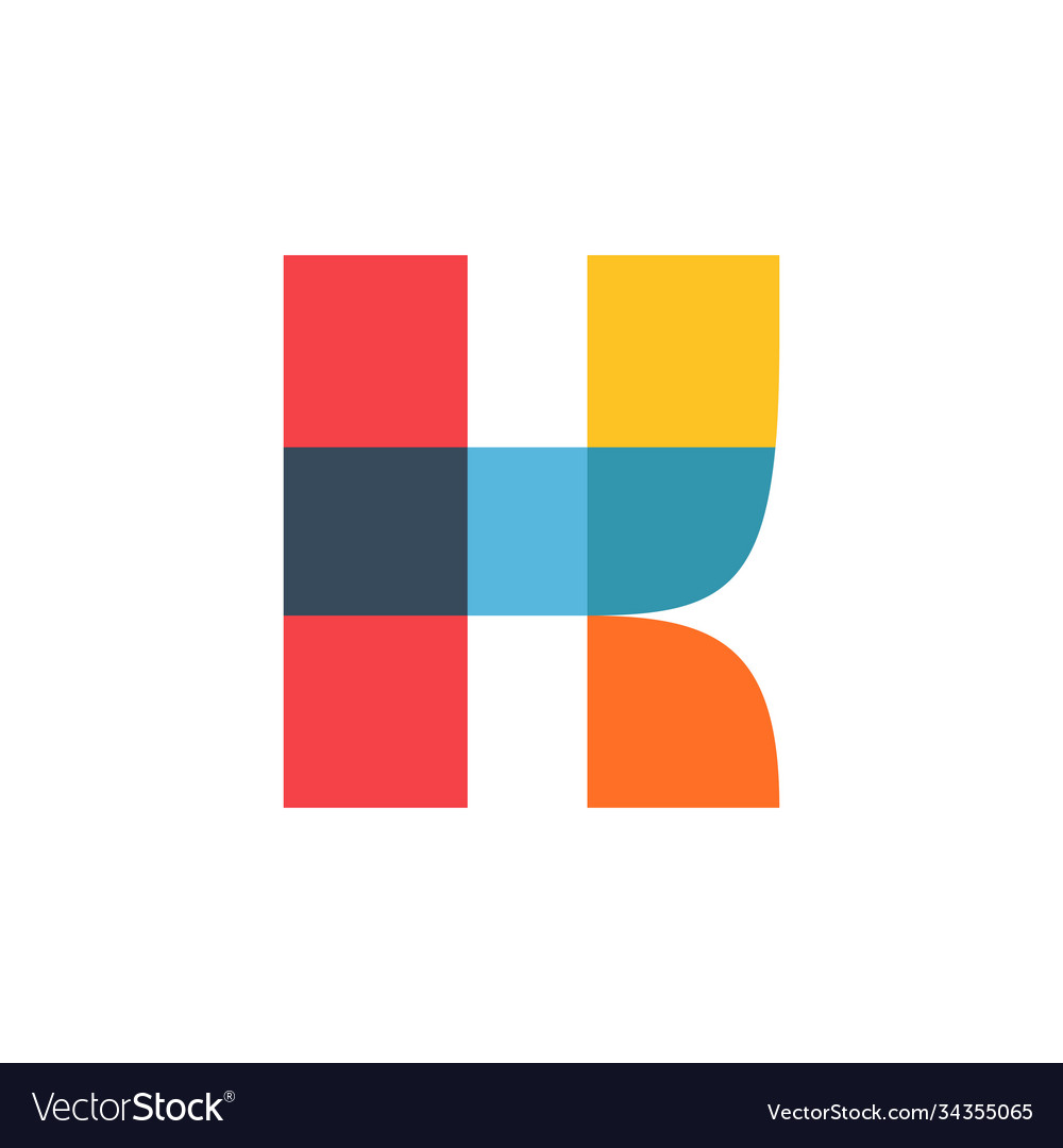 K letter logo colored brightly and vividly vector image K letter logo colored brightly and vividly