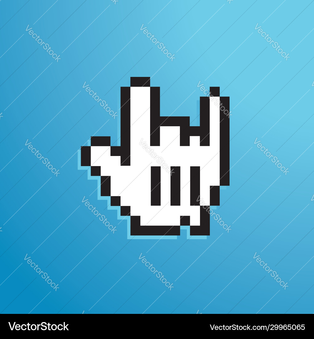 Mouse hand icon rock Royalty Free Vector Image