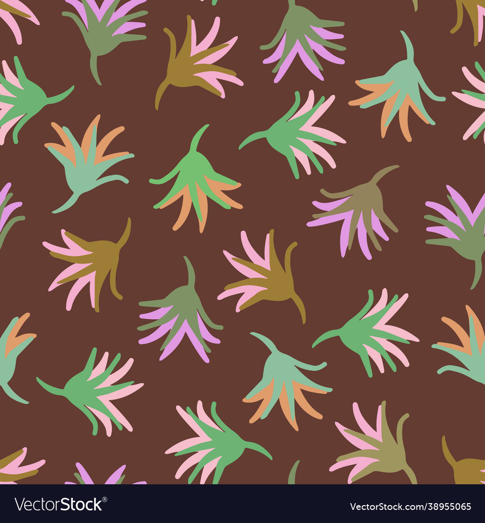 Seamless colorful design pattern botanical vector image Seamless colorful design pattern botanical