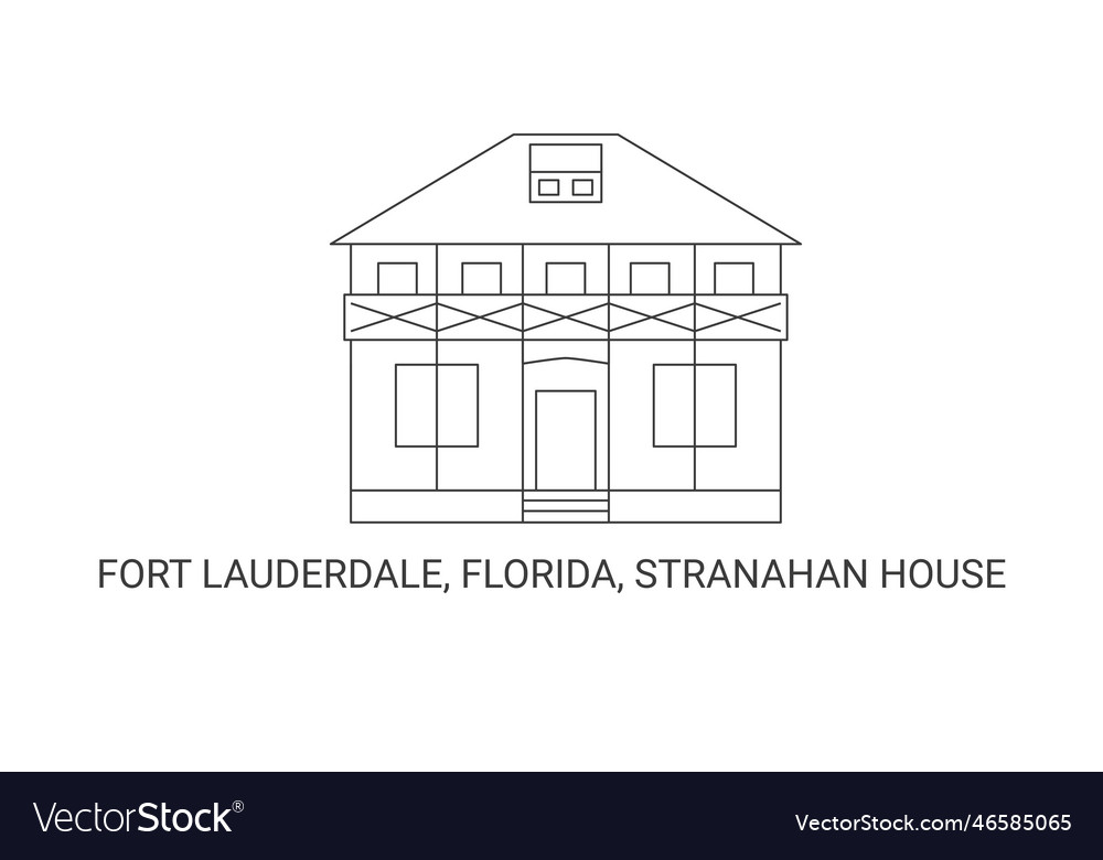 United states fort lauderdale florida stranahan Vector Image