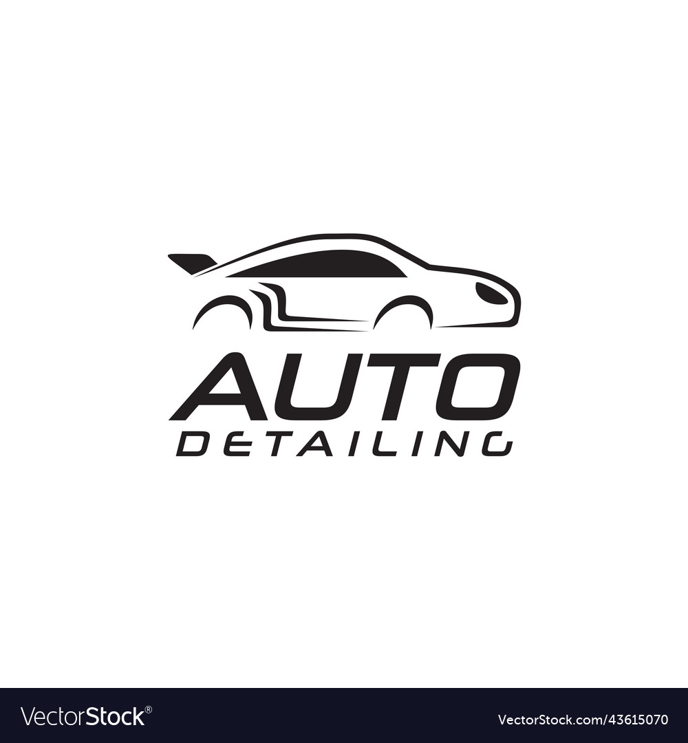 Car automotive detailing service logo design