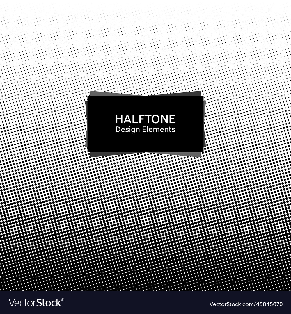 Circle halftone element monochrome abstract vector image Circle halftone element monochrome abstract