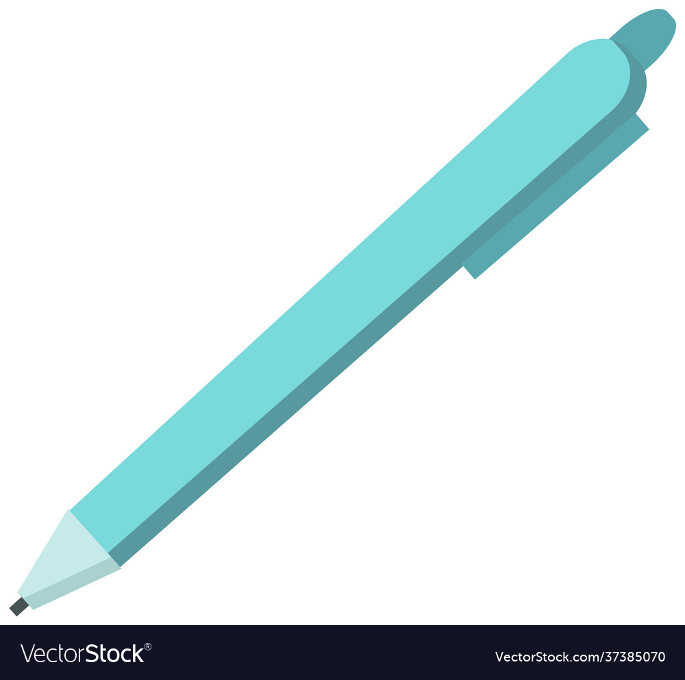 Classic pen with cap and clue to hang it on paper Vector Image