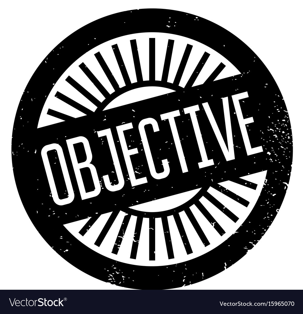 Objective rubber stamp