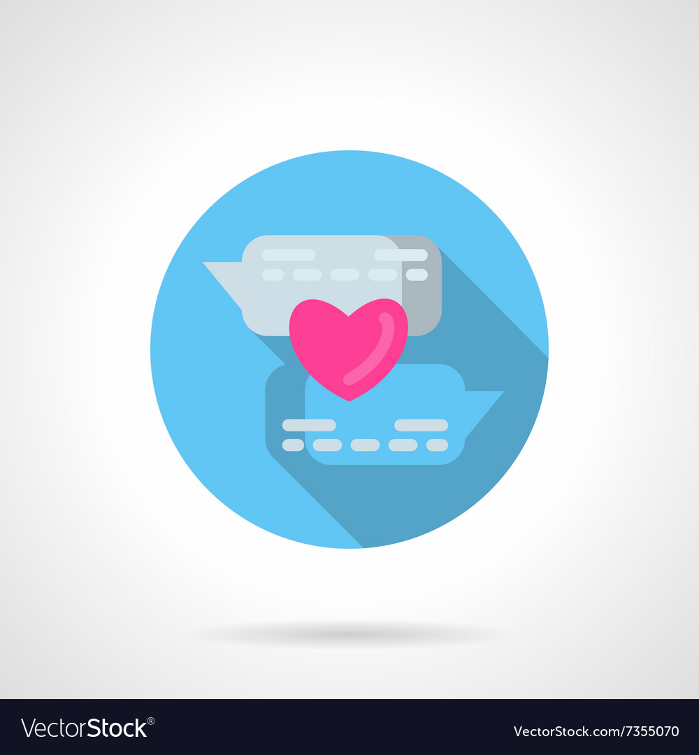 Online declaration of love round icon