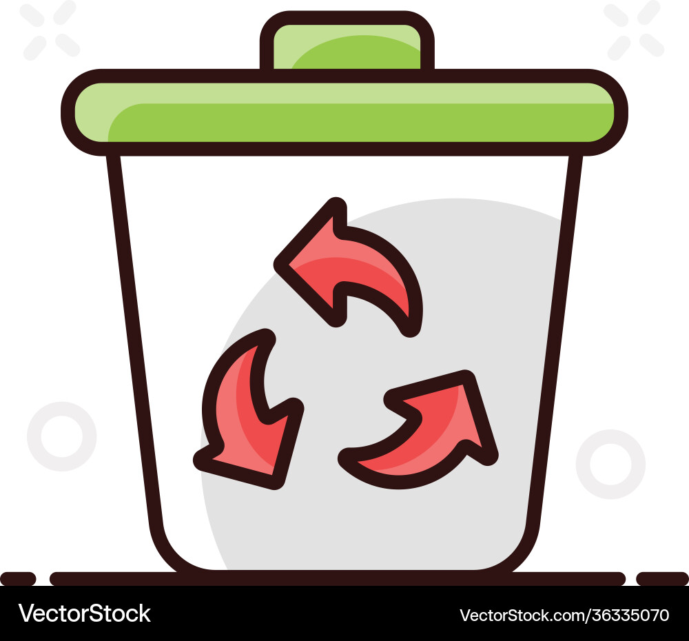 Recycle bin Royalty Free Vector Image - VectorStock