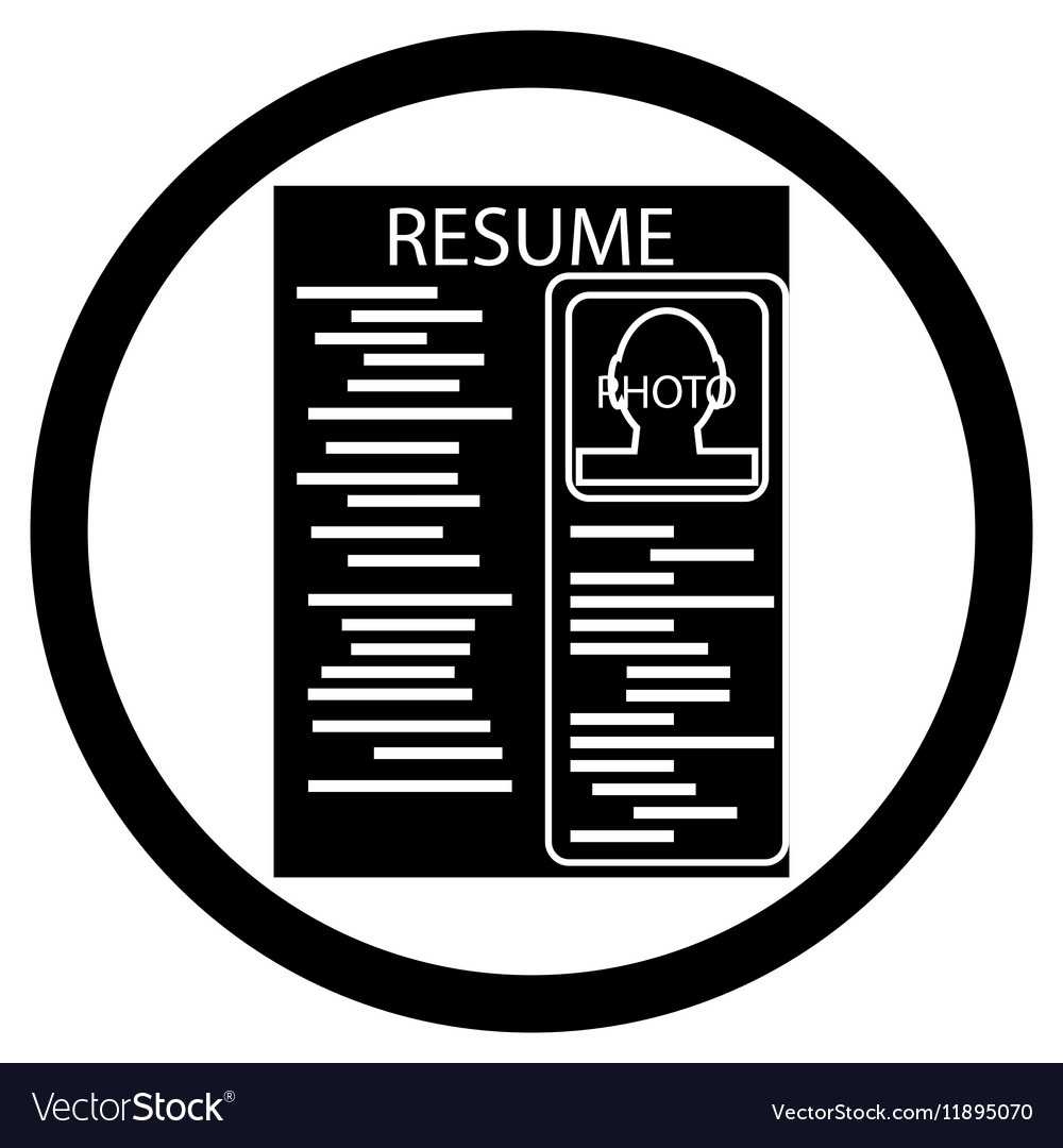 Resume black white icon