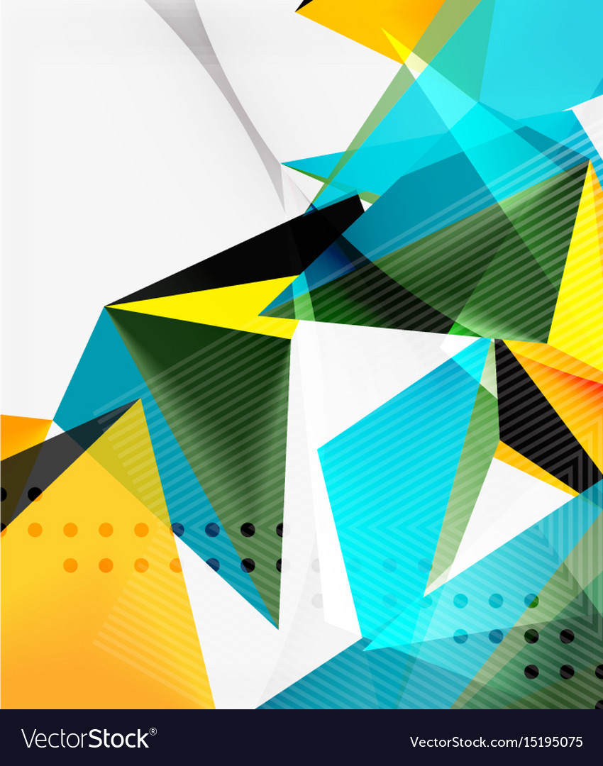 3d triangles geometric Royalty Free Vector Image