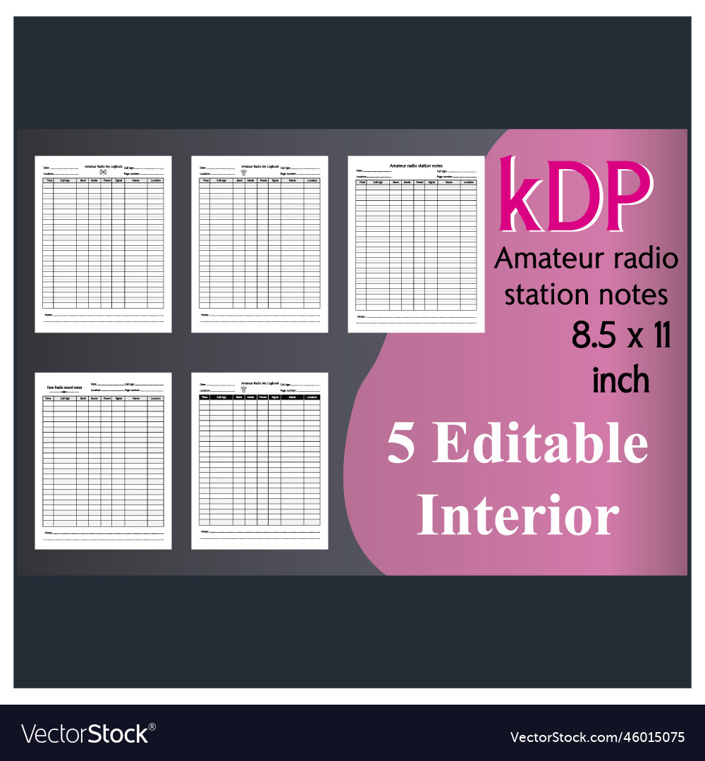 Amateur-radio-station-logbook Royalty Free Vector Image