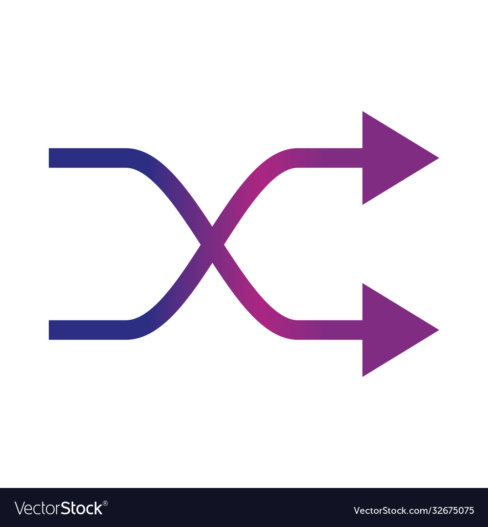 Arrow shuffle refresh gradient style icon
