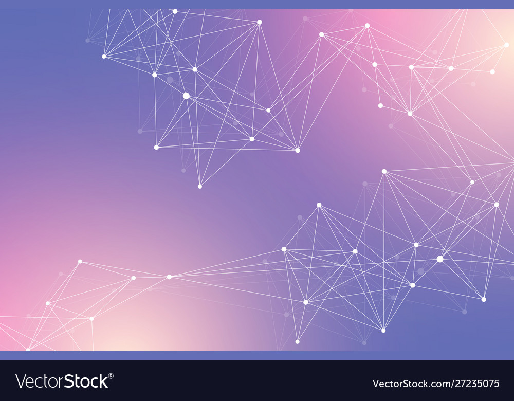 Global network connection geometric abstract Vector Image