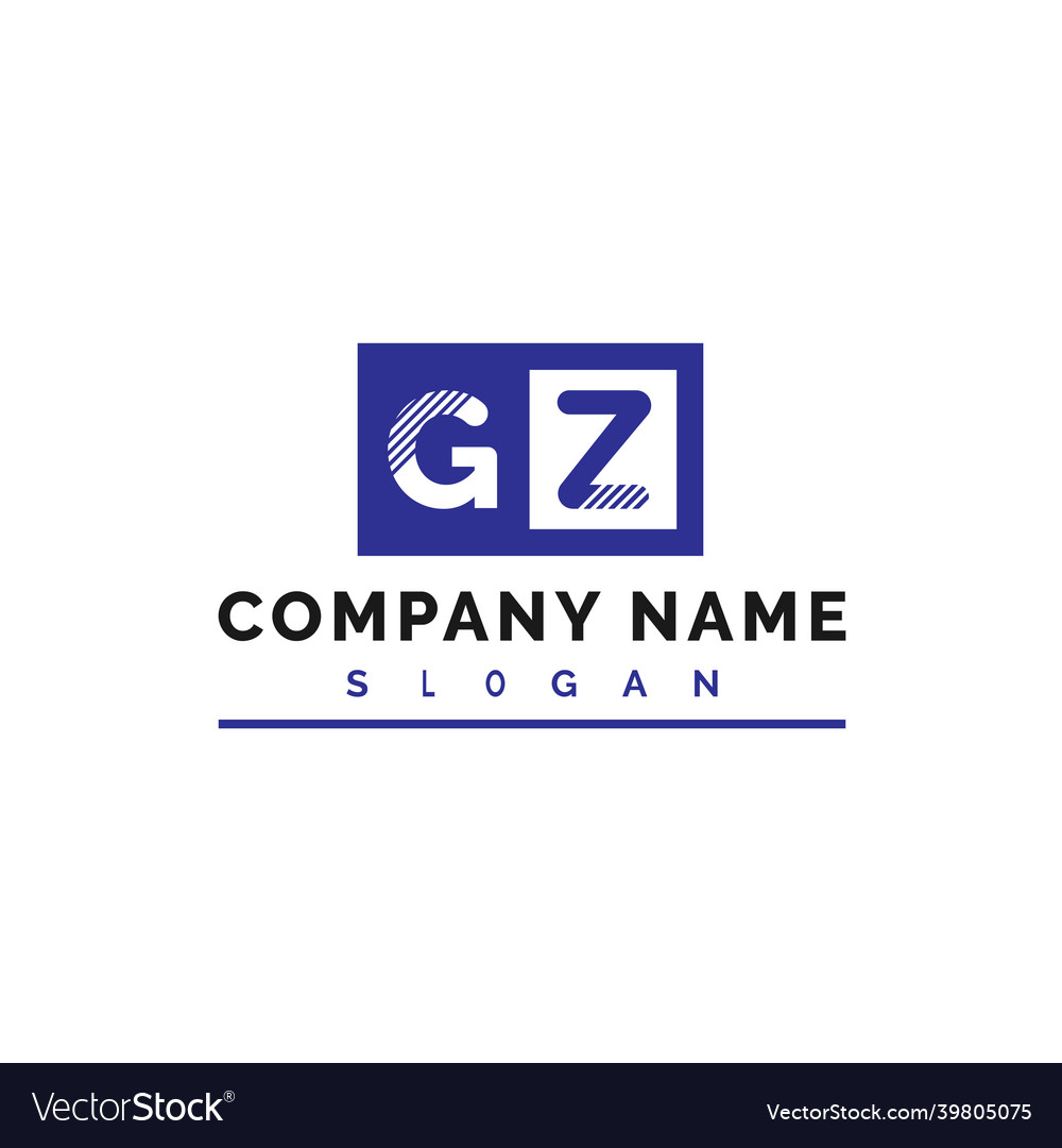 Gz letter logo design Royalty Free Vector Image