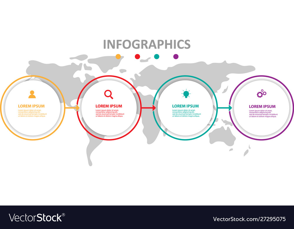 Infographic label design template with icons Vector Image