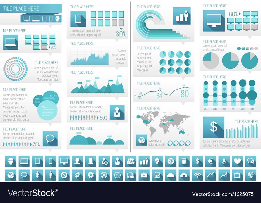 IT Industry Infographic Elements Royalty Free Vector Image