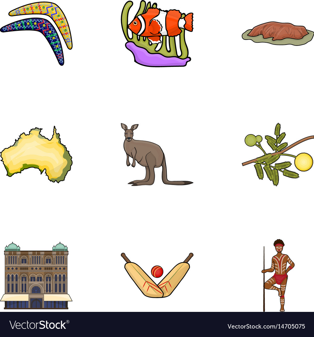 National symbols of australia web icon Royalty Free Vector