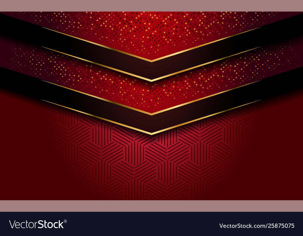 Realistic red luxury with overlap background Vector Image