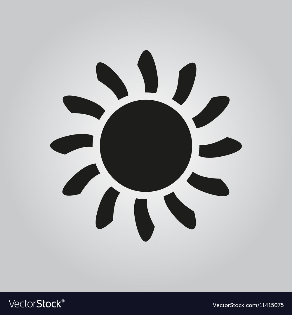 Sun icon sunrise and sunshine weather symbol