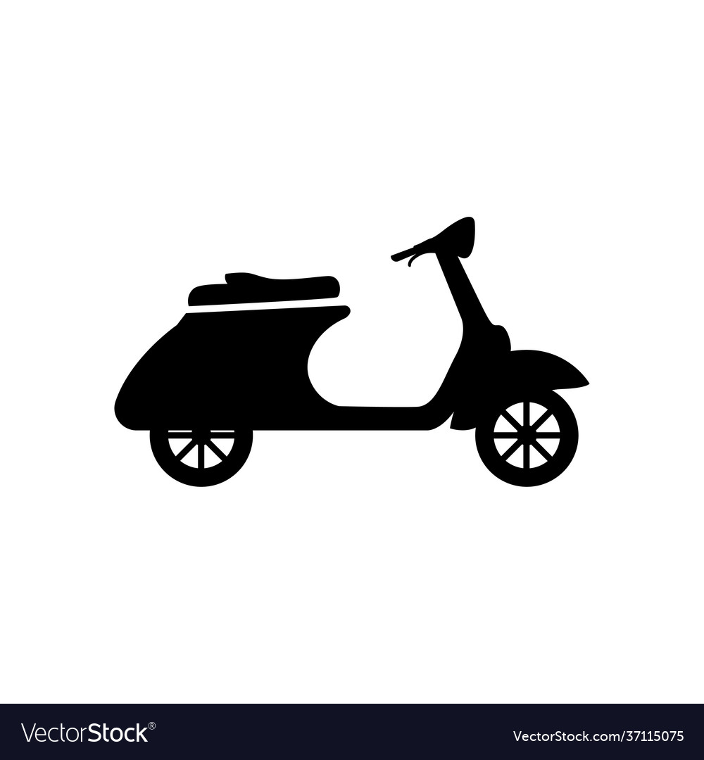 Vespa scooter icon design template Royalty Free Vector Image