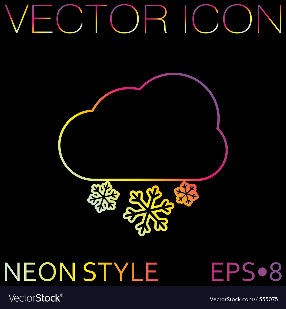 Weather icon cloud snow