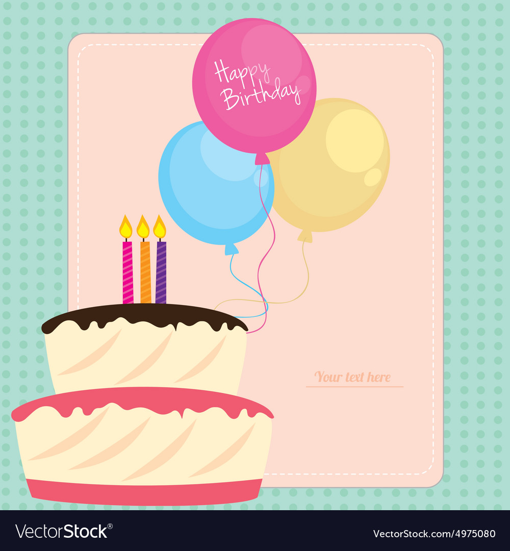 Abstract happy birthday background with some Vector Image