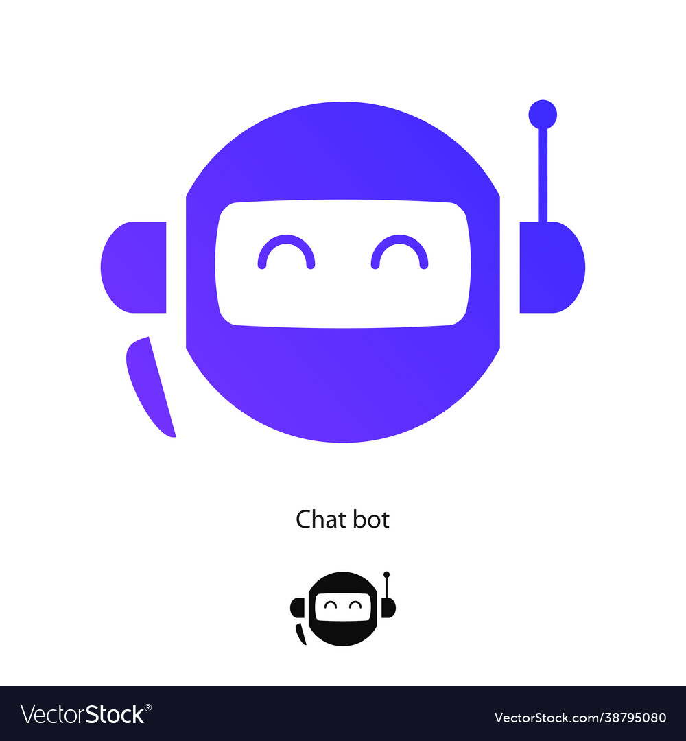 Chat bot symbol set isolated on white background Vector Image