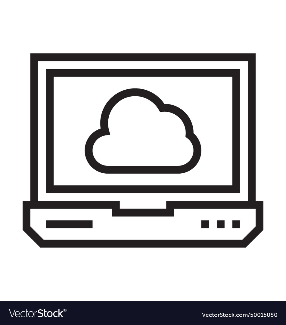 Cloud Drive Icon Royalty Free Vector Image Vectorstock