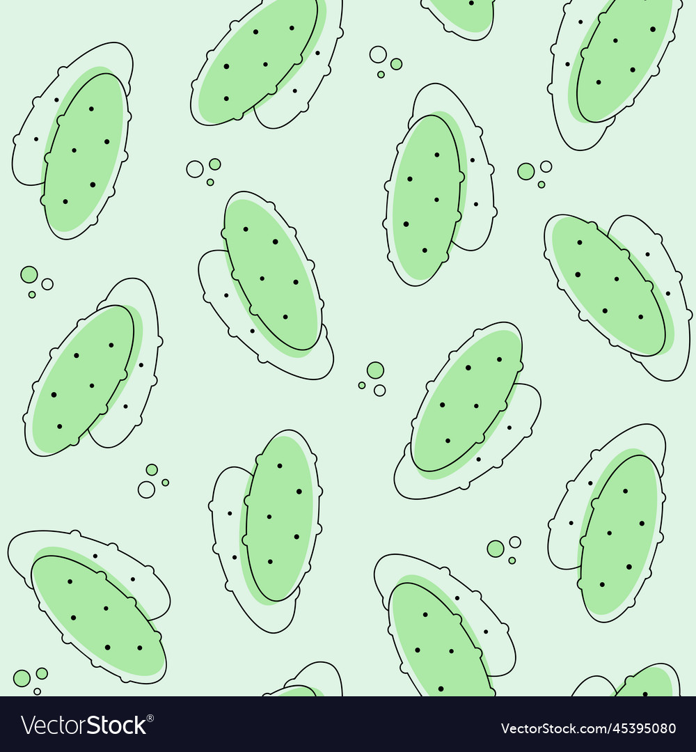Cucumber seamless pattern one line vector image Cucumber seamless pattern one line