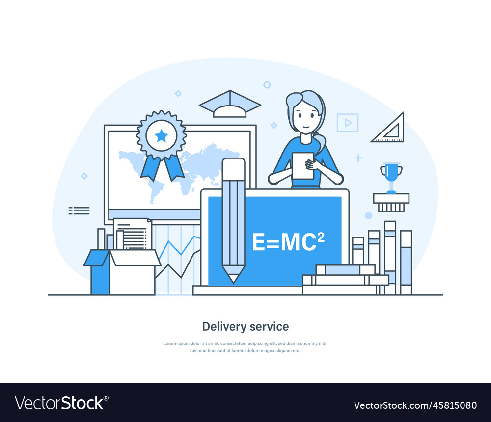 Delivery service logistic and online shopping web