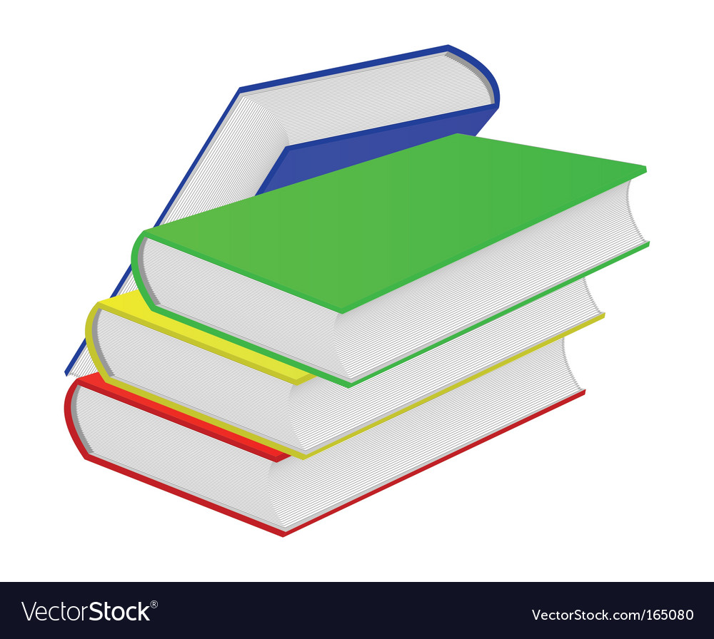 Four books Royalty Free Vector Image - VectorStock
