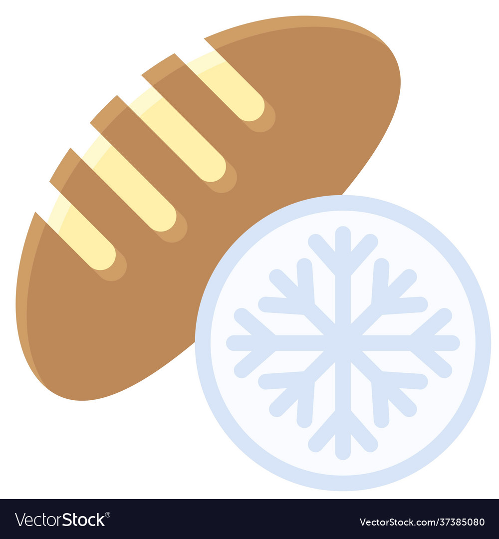 Frozen bread icon bakery and baking related