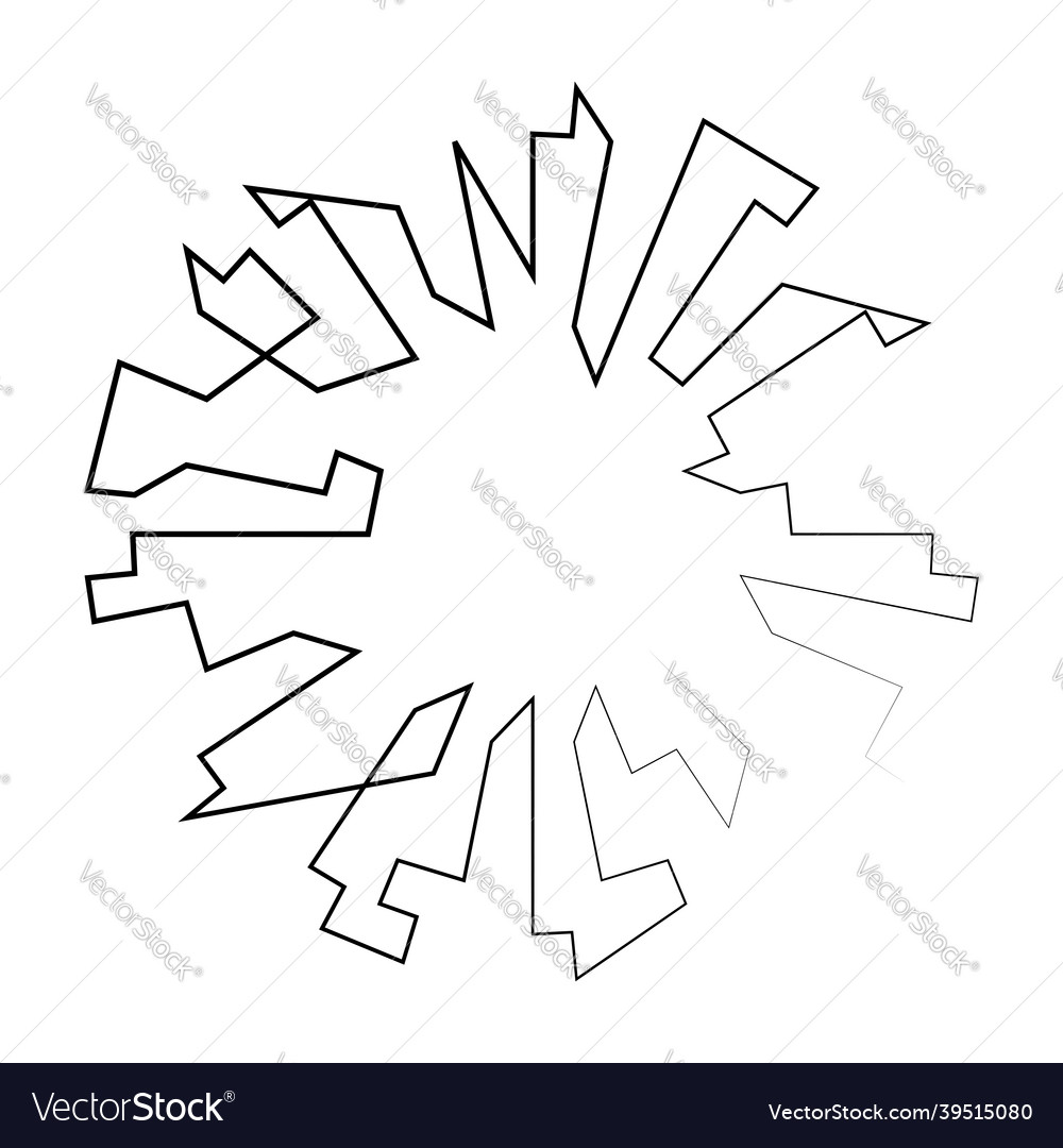 Geometric random circular element abstract vector image Geometric random circular element abstract