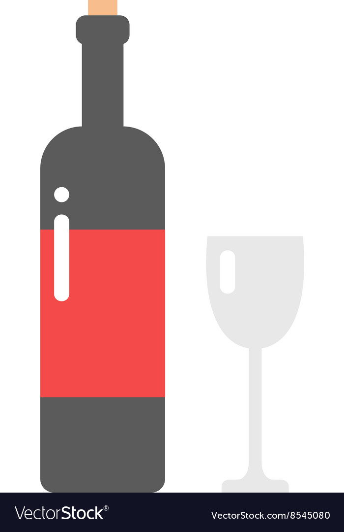 Glass and bottle of wine drink alcohol beverage
