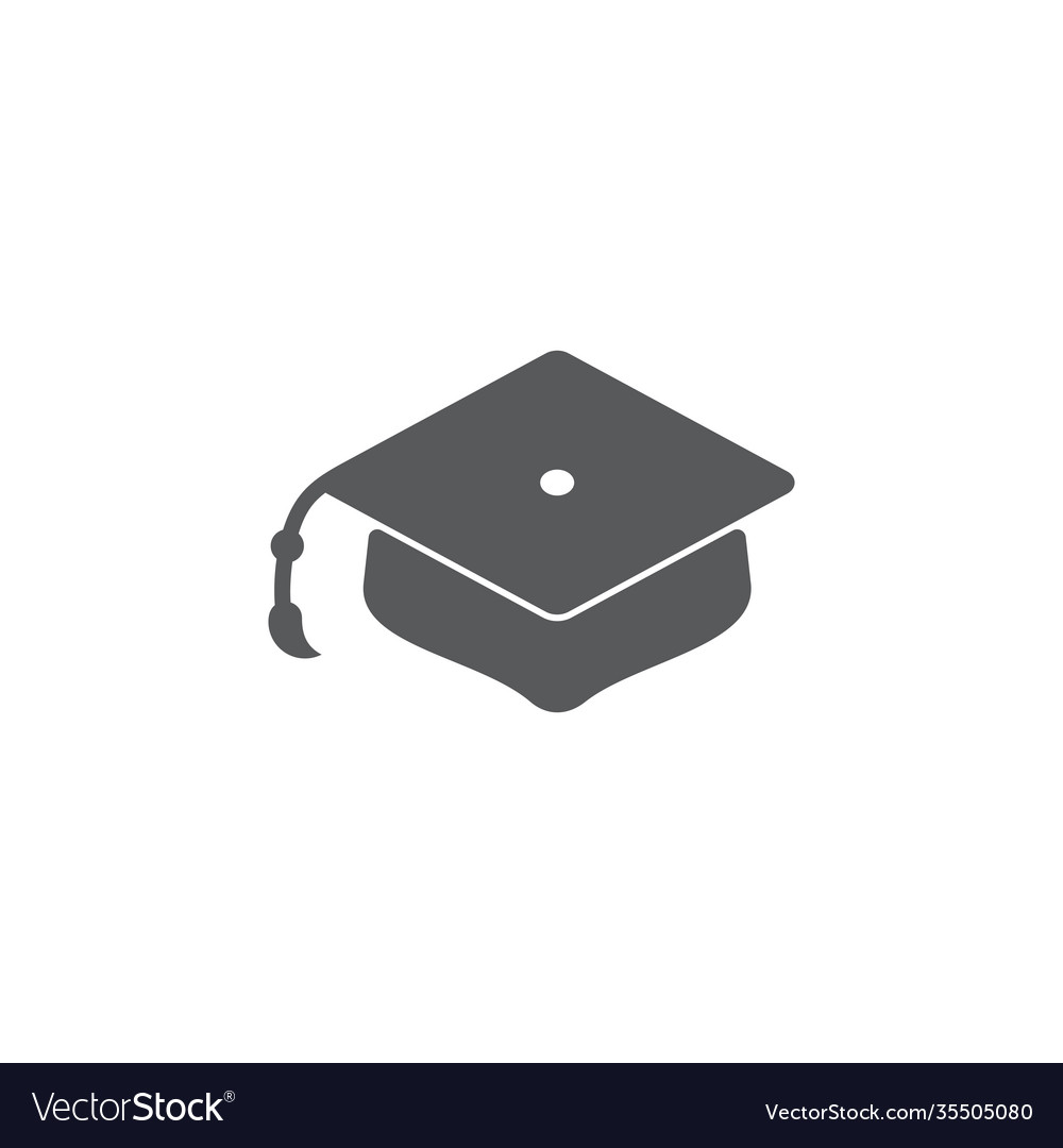 Graduation Hat Symbol Icon Royalty Free Vector Image