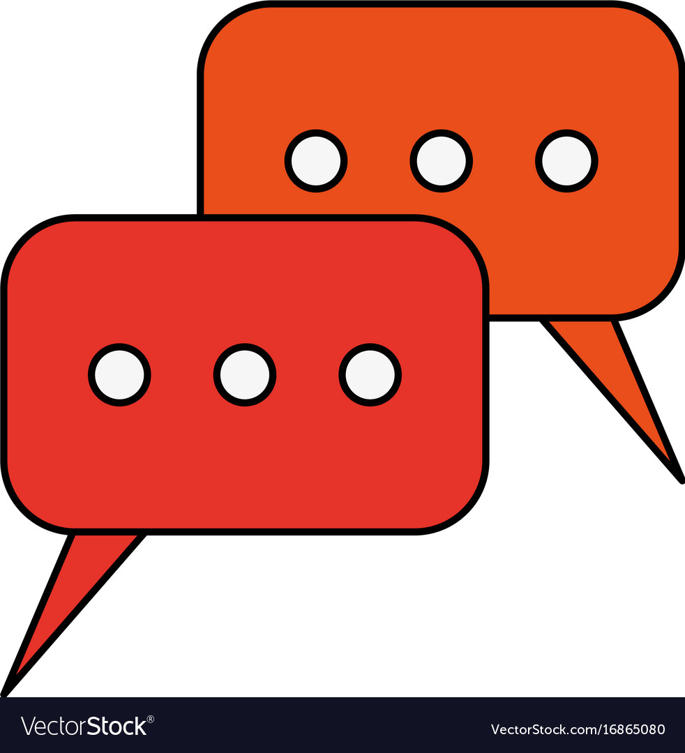 Instant messaging conversation bubbles icon image