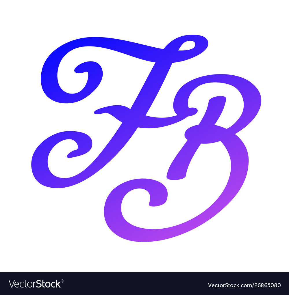 Monogram letters f and b flat icon image