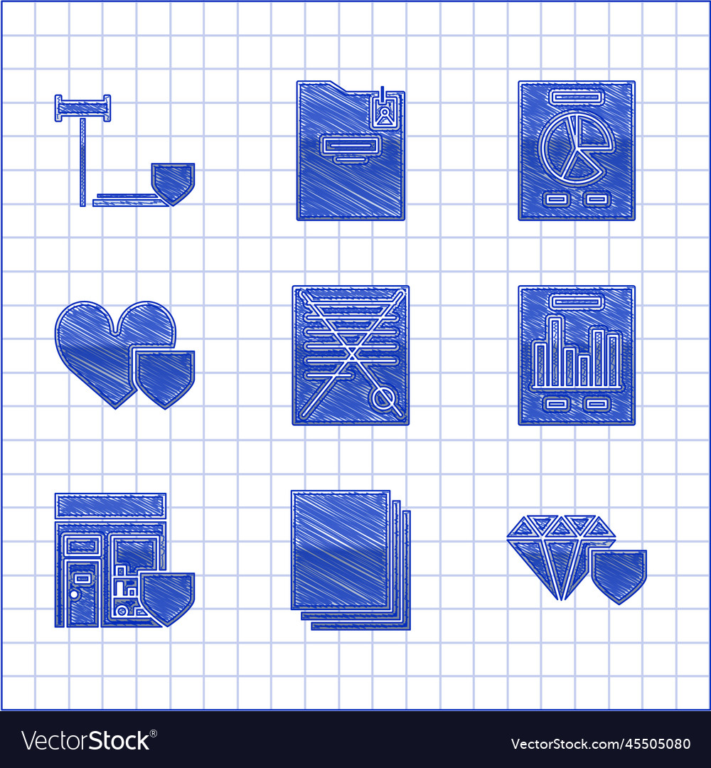 Set delete file document clean paper diamond vector image Set delete file document clean paper diamond