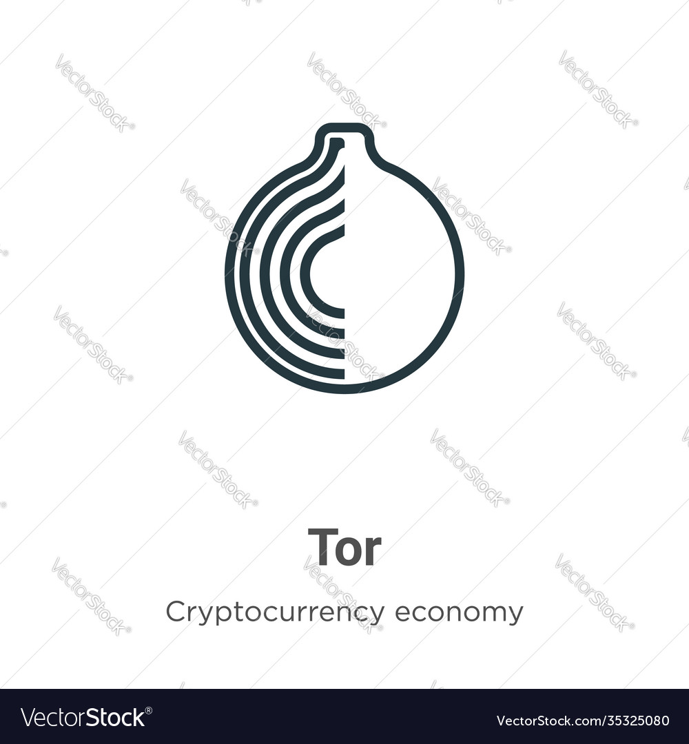 Tor outline icon thin line black flat