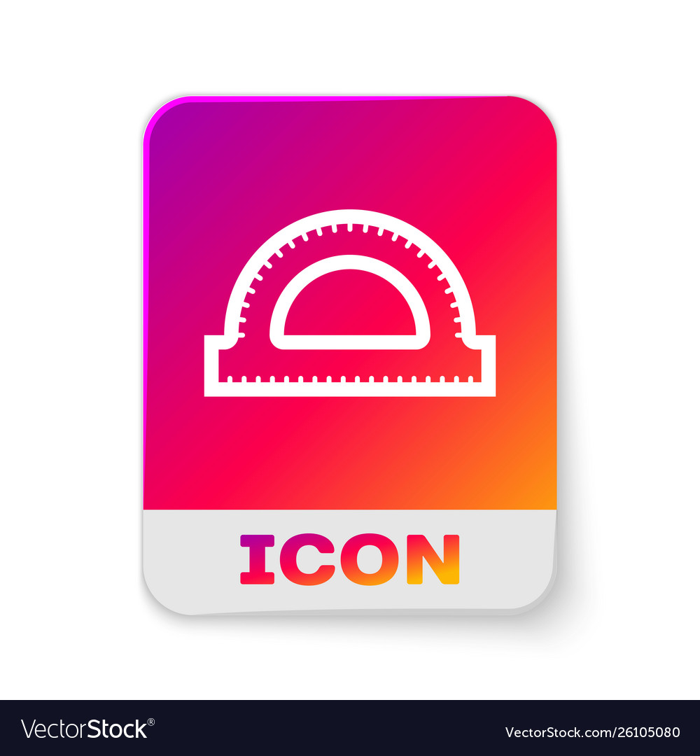 White protractor grid for measuring degrees icon vector image White protractor grid for measuring degrees icon