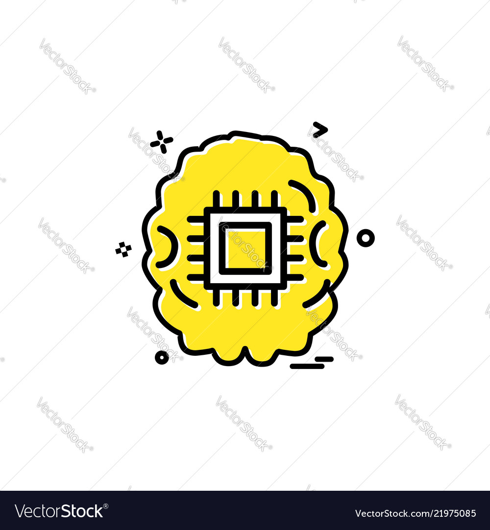Artificial intelligence robot icon design vector image Artificial intelligence robot icon design