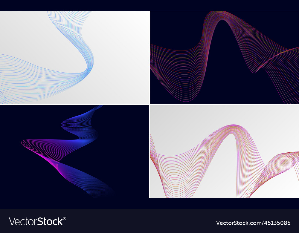Collection of geometric minimal lines pattern set vector image Collection of geometric minimal lines pattern set