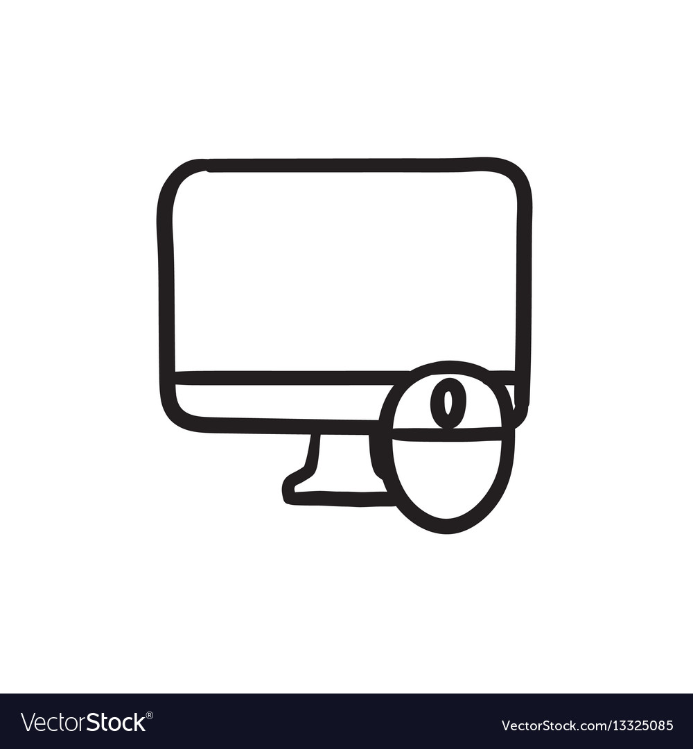 Monitor Sketch Svg Png Icon Free Download (#17473) - OnlineWebFonts.COM