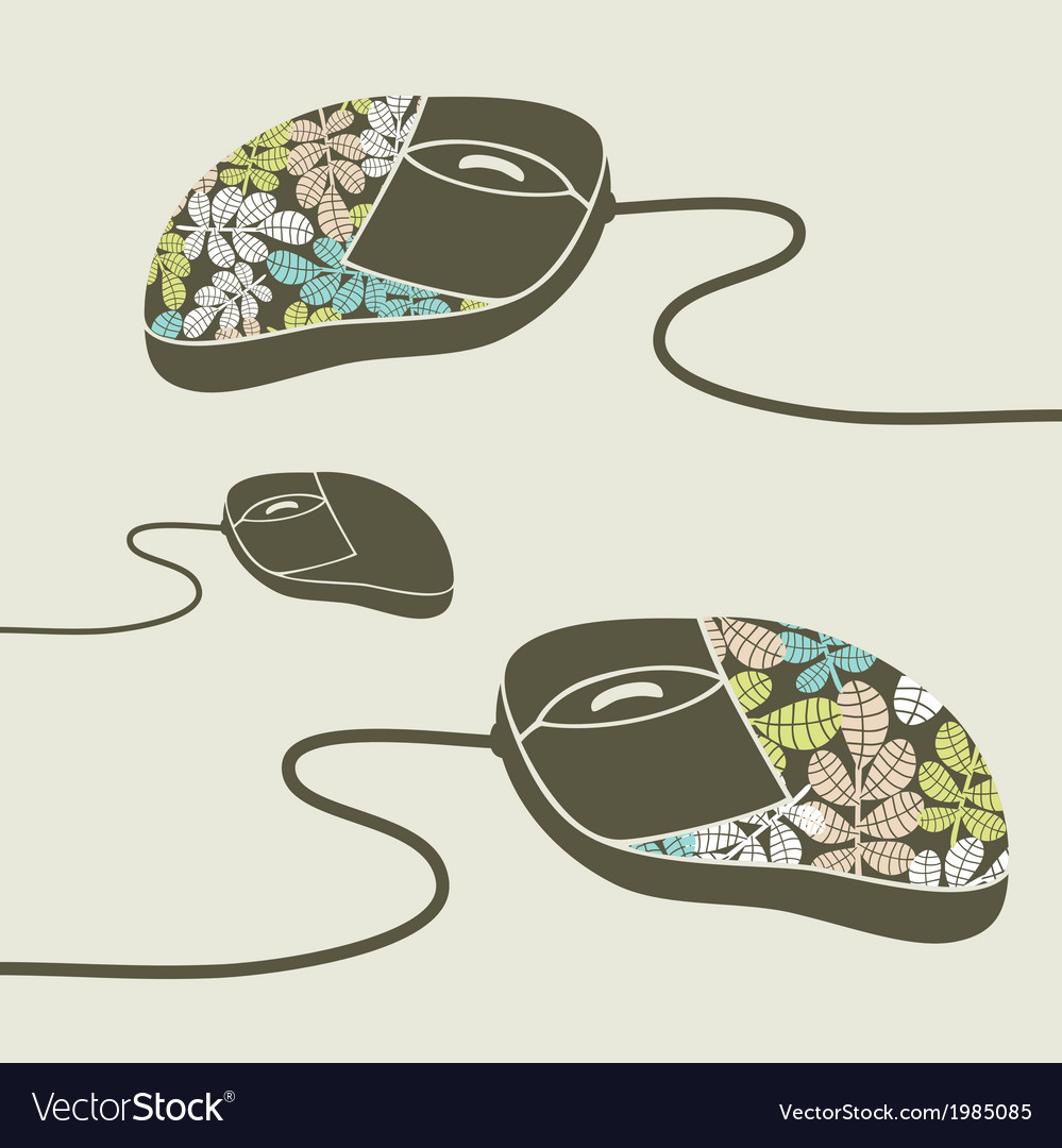 Computer mouse decorated with design print