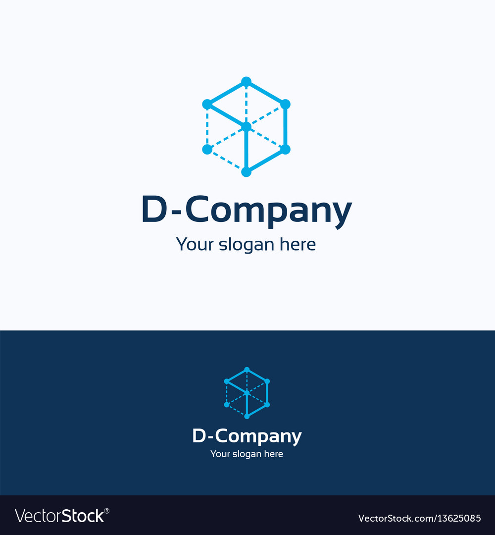 D company logo Royalty Free Vector Image VectorStock