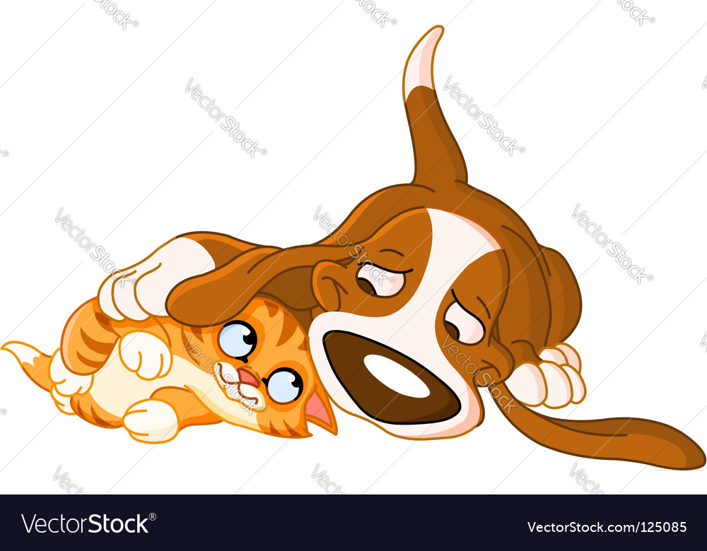 Dog and cat Royalty Free Vector Image - VectorStock