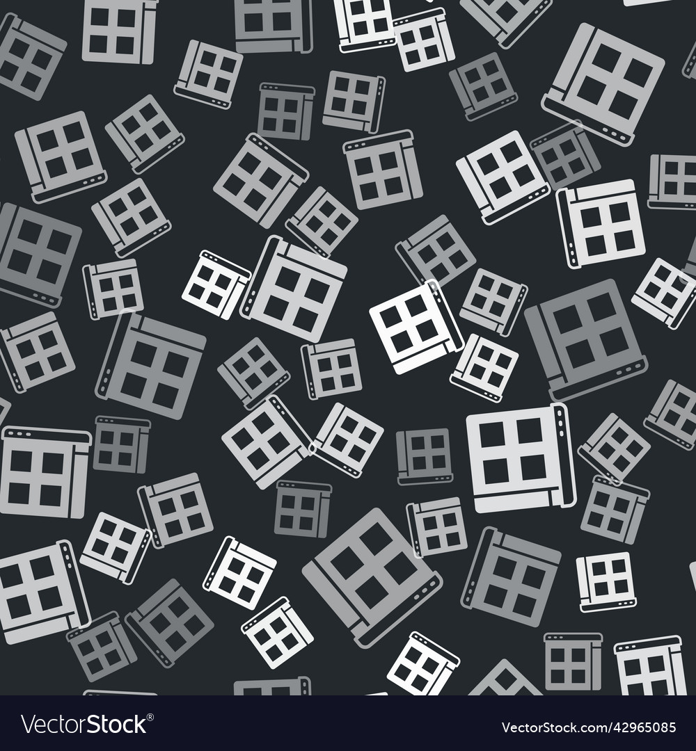 Grey browser files icon isolated seamless pattern vector image Grey browser files icon isolated seamless pattern