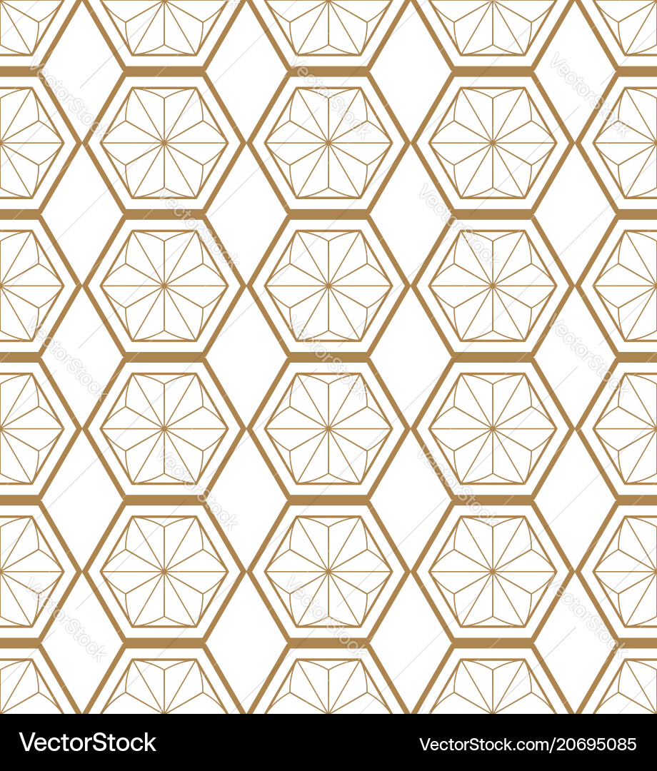 Japanese gold background and pattern geometric pa Vector Image