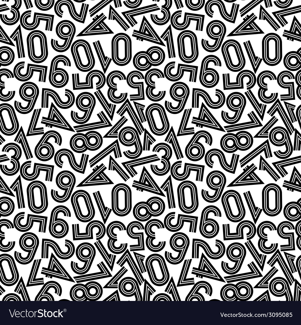 Seamless pattern with numbers
