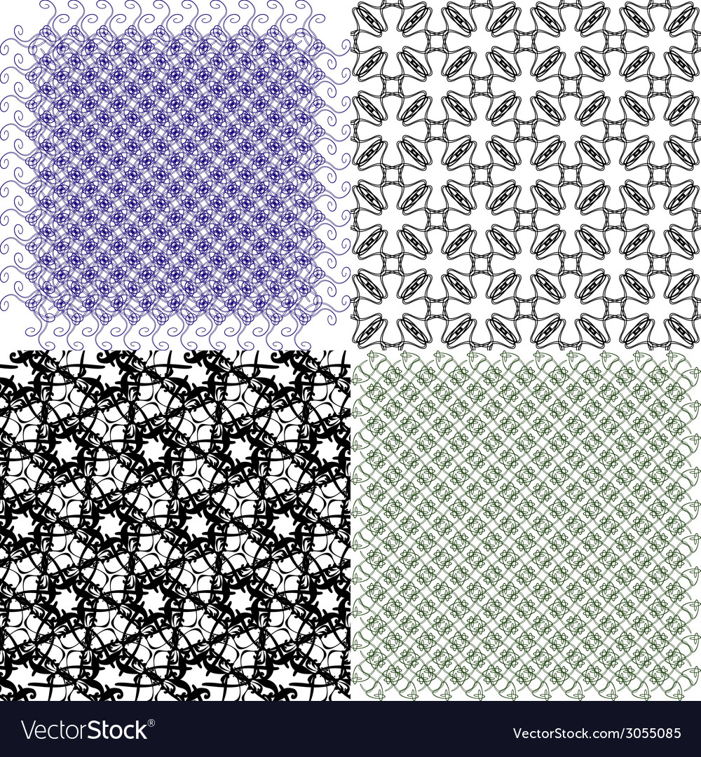 Set of geometric pattern in op art design