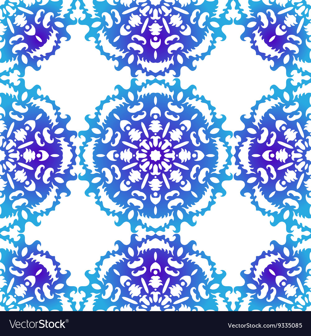 Snowflake christmas seamless pattern circular