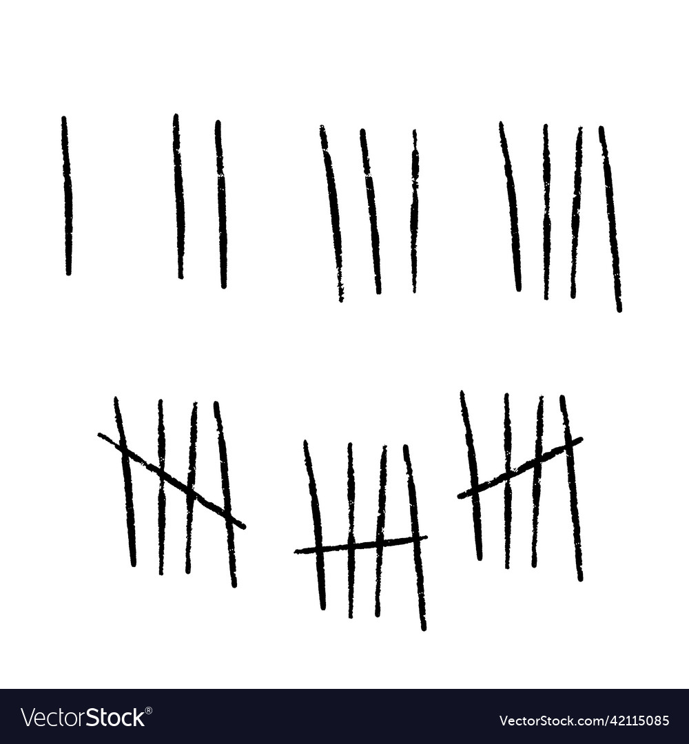 Tally marks prison sticks lines counter